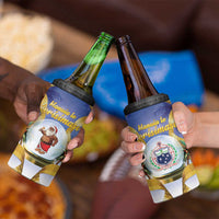 Samoa Christmas 4 in 1 Can Cooler Tumbler Snow Globe With Samoan Santa LT05 - Polynesian Pride