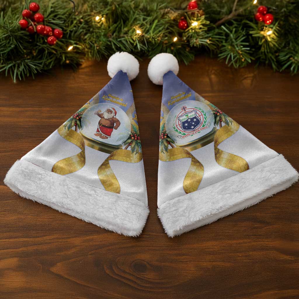 Samoa Christmas Santa Hat Snow Globe With Samoan Santa LT05 - Polynesian Pride