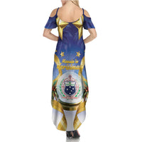 Samoa Christmas Summer Maxi Dress Snow Globe With Samoan Santa LT05 - Polynesian Pride
