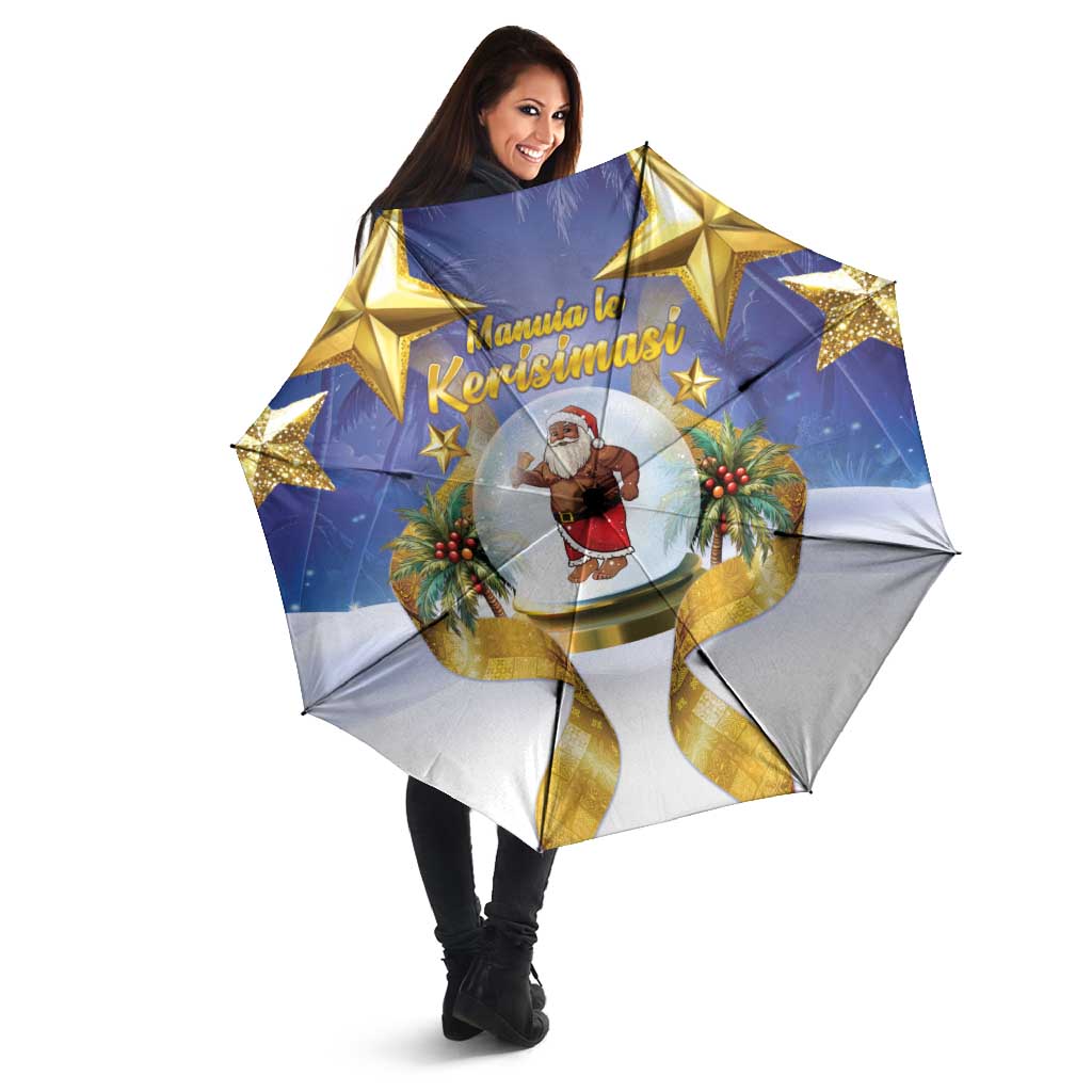 Samoa Christmas Umbrella Snow Globe With Samoan Santa LT05 - Polynesian Pride