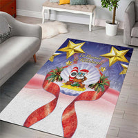 American Samoa Christmas Area Rug Seashell Santa Beach Vibes LT05 - Polynesian Pride