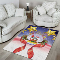 American Samoa Christmas Area Rug Seashell Santa Beach Vibes LT05 - Polynesian Pride