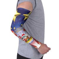 American Samoa Christmas Arm Sleeves Seashell Santa Beach Vibes LT05 - Polynesian Pride