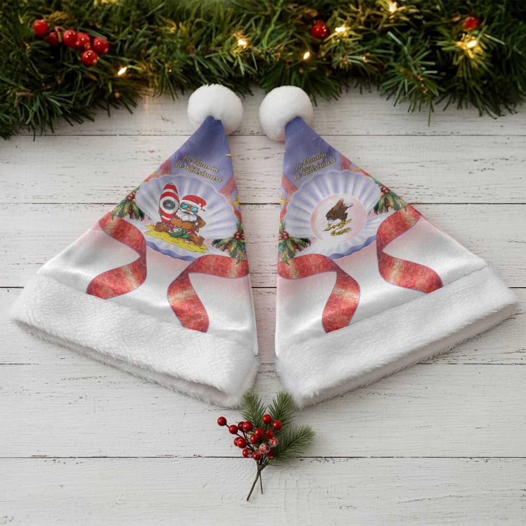 American Samoa Christmas Santa Hat Seashell Santa Beach Vibes LT05 - Polynesian Pride
