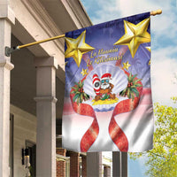 American Samoa Christmas Garden Flag Seashell Santa Beach Vibes LT05 House Flag Navy - Polynesian Pride
