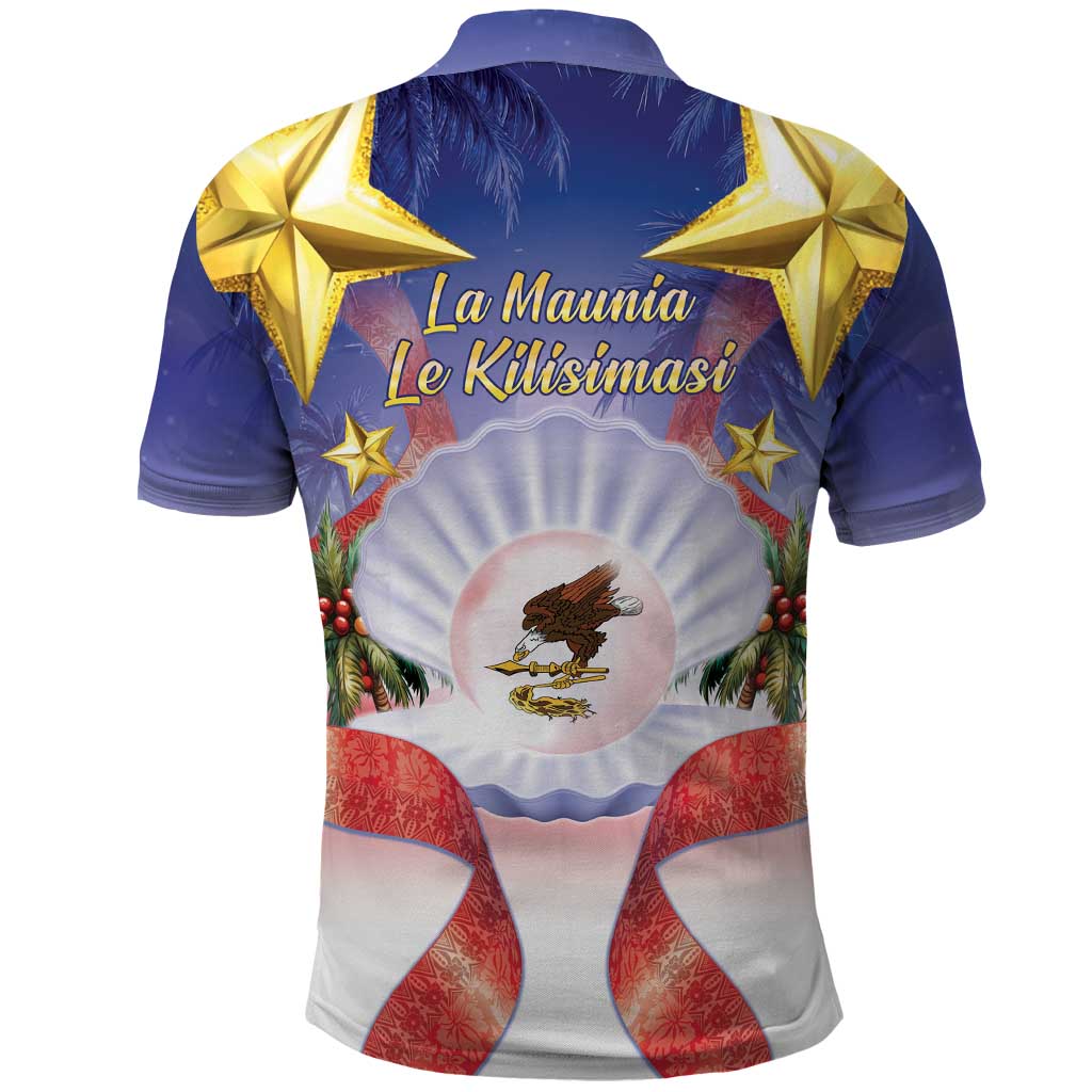 American Samoa Christmas Polo Shirt Seashell Santa Beach Vibes LT05 - Polynesian Pride