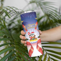 American Samoa Christmas Skinny Tumbler Seashell Santa Beach Vibes LT05 - Polynesian Pride