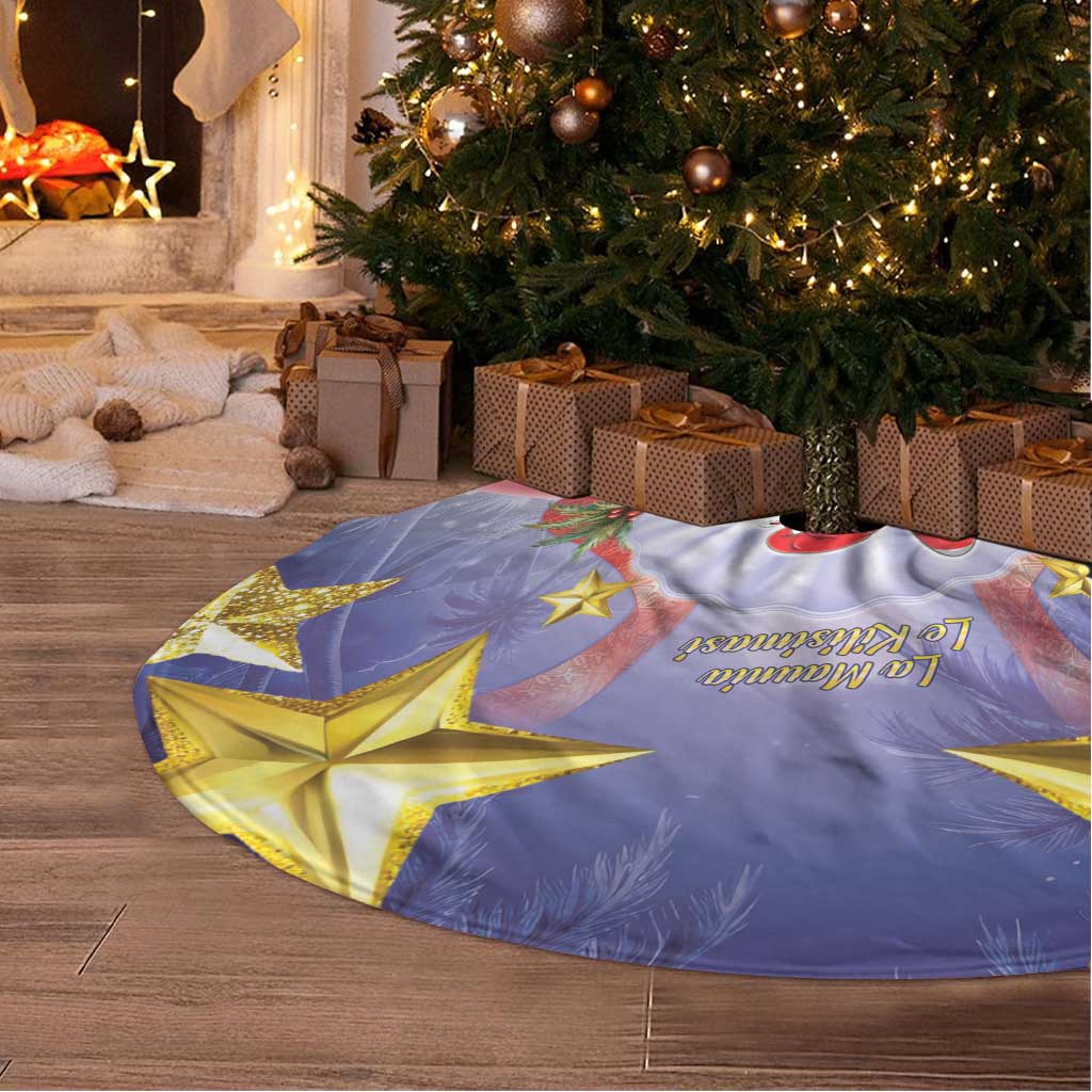 American Samoa Christmas Tree Skirt Seashell Santa Beach Vibes LT05 - Polynesian Pride