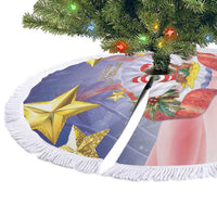 American Samoa Christmas Tree Skirt Seashell Santa Beach Vibes LT05 - Polynesian Pride