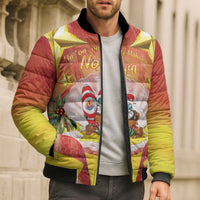 French Polynesia Christmas Bomber Puffer Jacket Seashell Santa Beach Vibes LT05 - Polynesian Pride