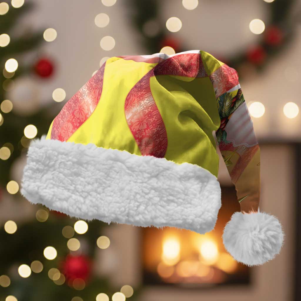French Polynesia Christmas Santa Hat Seashell Santa Beach Vibes LT05 With Fur Orange - Polynesian Pride