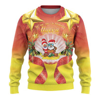 French Polynesia Christmas Ugly Christmas Sweater Seashell Santa Beach Vibes LT05 - Polynesian Pride
