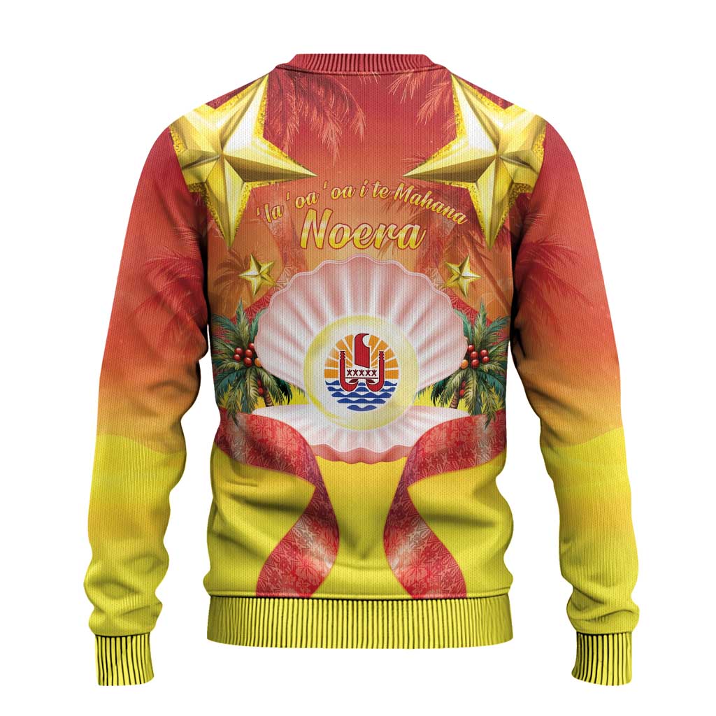 French Polynesia Christmas Ugly Christmas Sweater Seashell Santa Beach Vibes LT05 - Polynesian Pride