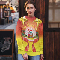 French Polynesia Christmas Ugly Christmas Sweater Seashell Santa Beach Vibes LT05 - Polynesian Pride