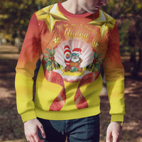 French Polynesia Christmas Ugly Christmas Sweater Seashell Santa Beach Vibes LT05 - Polynesian Pride