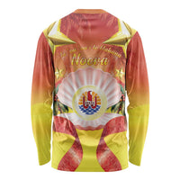 French Polynesia Christmas Long Sleeve Shirt Seashell Santa Beach Vibes LT05 - Polynesian Pride