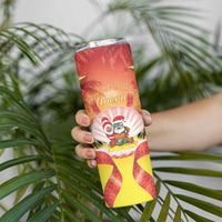 French Polynesia Christmas Skinny Tumbler Seashell Santa Beach Vibes LT05 - Polynesian Pride