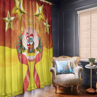 French Polynesia Christmas Window Curtain Seashell Santa Beach Vibes LT05 - Polynesian Pride