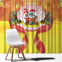 French Polynesia Christmas Window Curtain Seashell Santa Beach Vibes LT05 - Polynesian Pride