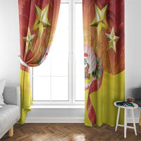 French Polynesia Christmas Window Curtain Seashell Santa Beach Vibes LT05 - Polynesian Pride