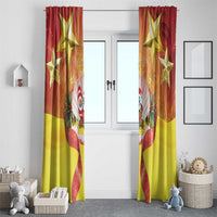 French Polynesia Christmas Window Curtain Seashell Santa Beach Vibes LT05 - Polynesian Pride