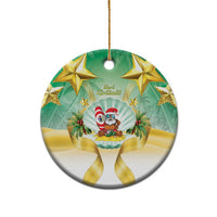 Cook Islands Christmas Ceramic Ornament Seashell Santa Beach Vibes LT05 - Polynesian Pride