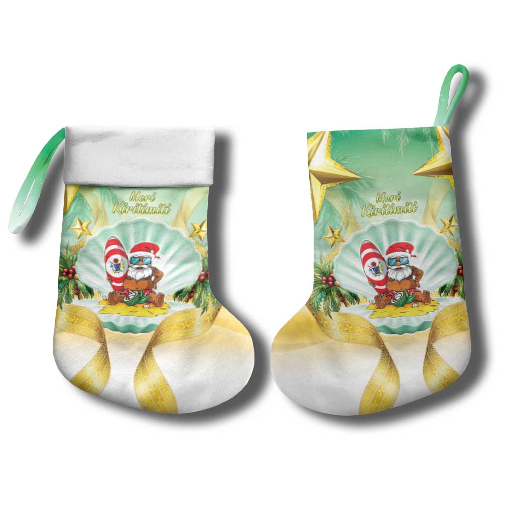 Cook Islands Christmas Stocking Seashell Santa Beach Vibes LT05 - Polynesian Pride