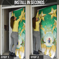 Cook Islands Christmas Door Cover Seashell Santa Beach Vibes LT05 - Polynesian Pride