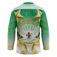 Cook Islands Christmas Hockey Jersey Seashell Santa Beach Vibes LT05 - Polynesian Pride