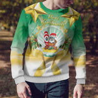 Cook Islands Christmas Ugly Christmas Sweater Seashell Santa Beach Vibes LT05 - Polynesian Pride