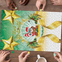 Cook Islands Christmas Puzzle Seashell Santa Beach Vibes LT05 - Polynesian Pride