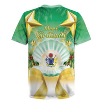 Cook Islands Christmas Rugby Jersey Seashell Santa Beach Vibes LT05 - Polynesian Pride