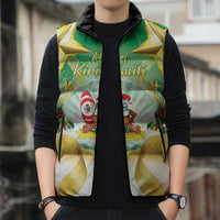 Cook Islands Christmas Sleeveless Puffer Jacket Seashell Santa Beach Vibes LT05 - Polynesian Pride