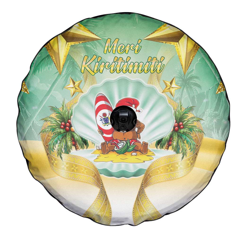 Cook Islands Christmas Spare Tire Cover Seashell Santa Beach Vibes LT05 - Polynesian Pride