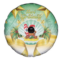 Cook Islands Christmas Spare Tire Cover Seashell Santa Beach Vibes LT05 - Polynesian Pride