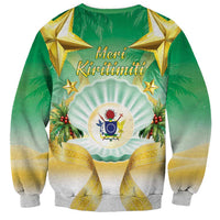 Cook Islands Christmas Sweatshirt Seashell Santa Beach Vibes LT05 - Polynesian Pride