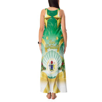 Cook Islands Christmas Tank Maxi Dress Seashell Santa Beach Vibes LT05 - Polynesian Pride