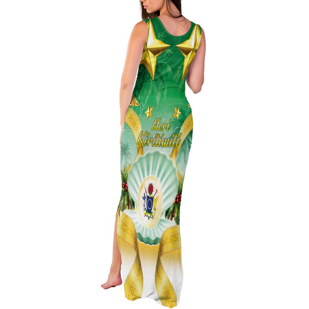 Cook Islands Christmas Tank Maxi Dress Seashell Santa Beach Vibes LT05 - Polynesian Pride