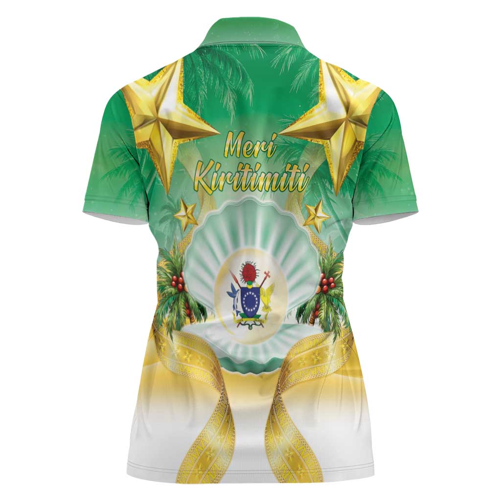 Cook Islands Christmas Women Polo Shirt Seashell Santa Beach Vibes LT05 - Polynesian Pride