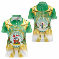 Cook Islands Christmas Women Polo Shirt Seashell Santa Beach Vibes LT05 - Polynesian Pride