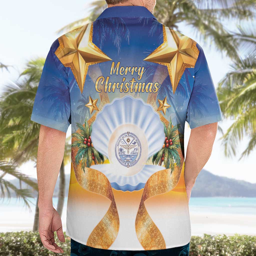 Marshall Islands Christmas Hawaiian Shirt Seashell Santa Beach Vibes LT05 - Polynesian Pride