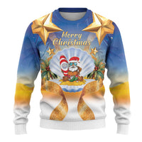 Marshall Islands Christmas Ugly Christmas Sweater Seashell Santa Beach Vibes LT05 - Polynesian Pride