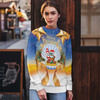 Marshall Islands Christmas Ugly Christmas Sweater Seashell Santa Beach Vibes LT05 - Polynesian Pride