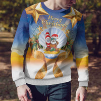 Marshall Islands Christmas Ugly Christmas Sweater Seashell Santa Beach Vibes LT05 - Polynesian Pride