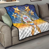 Marshall Islands Christmas Quilt Seashell Santa Beach Vibes LT05 - Polynesian Pride