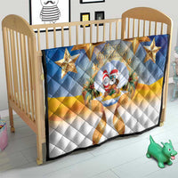 Marshall Islands Christmas Quilt Seashell Santa Beach Vibes LT05 - Polynesian Pride