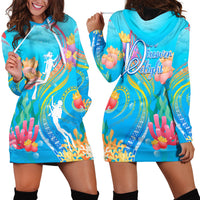 Under The Sea Scuba Diving Hoodie Dress Polynesian Pattern LT05 - Polynesian Pride