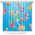 Under The Sea Scuba Diving Shower Curtain Polynesian Pattern LT05 Blue - Polynesian Pride