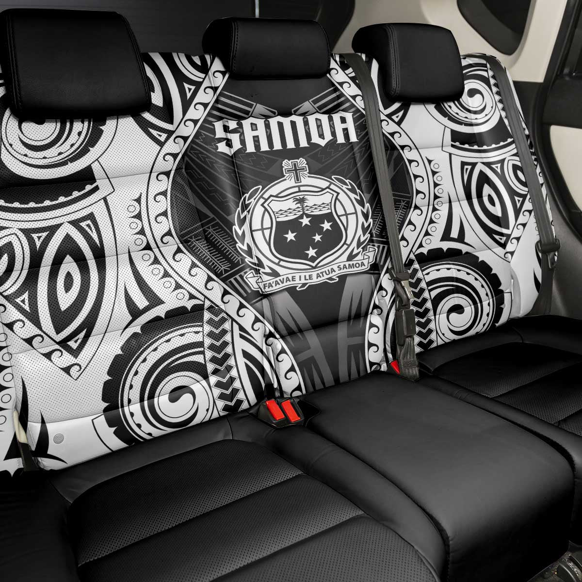 Remember Samoa Black Saturday Back Car Seat Cover Samoa Mo Samoa LT05 - Polynesian Pride