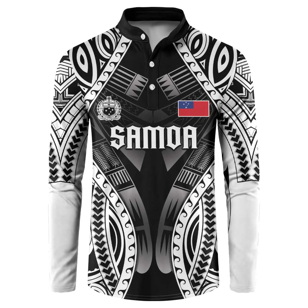 Personalised Remember Samoa Black Saturday Button Sweatshirt Samoa Mo Samoa LT05 Black - Polynesian Pride